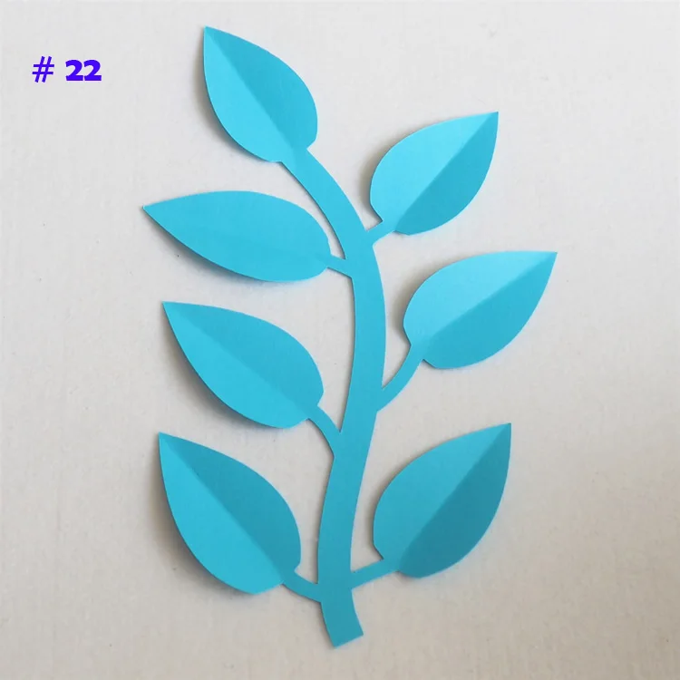 No 22 Искусственные цветы лист Fleurs Artificielles фон совпадающие листья гигантские бумажные листья Свадебная вечеринка Декор Детская гирлянда для душа - Цвет: No 22