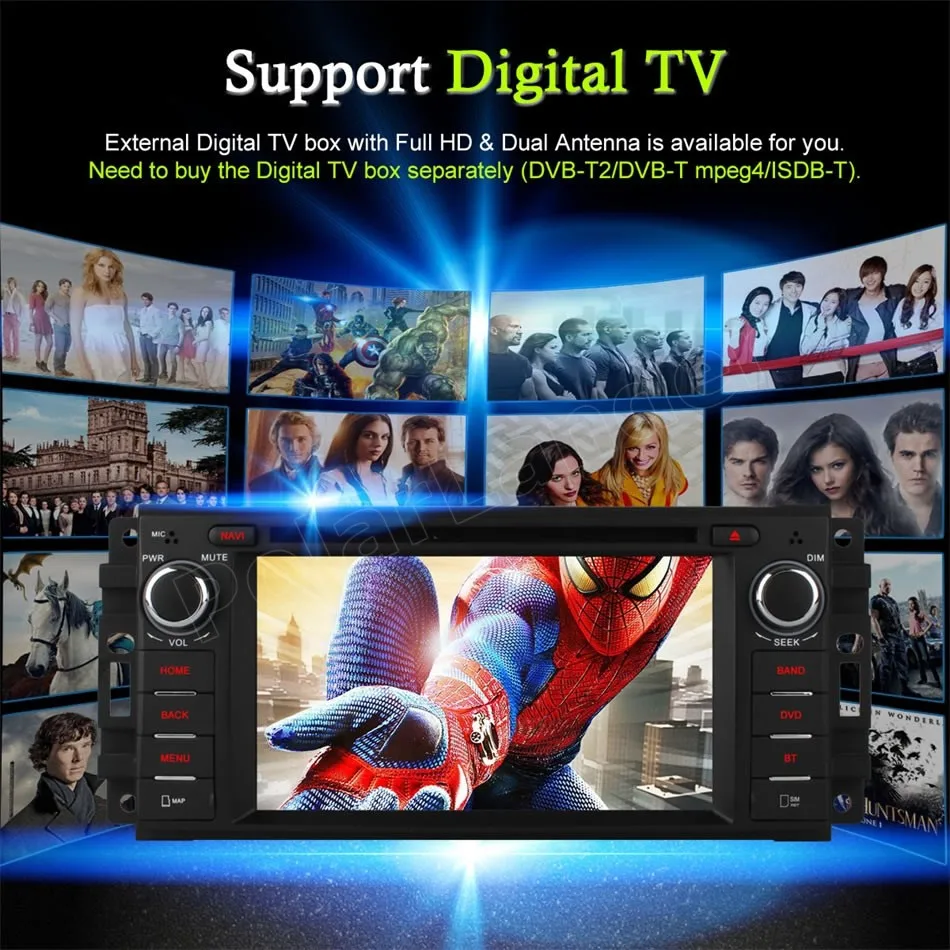 6 2 &quotдюймовый сенсорный автомобильный dvd плеер с экраном для Jeep grand wrangler 2015 patriot