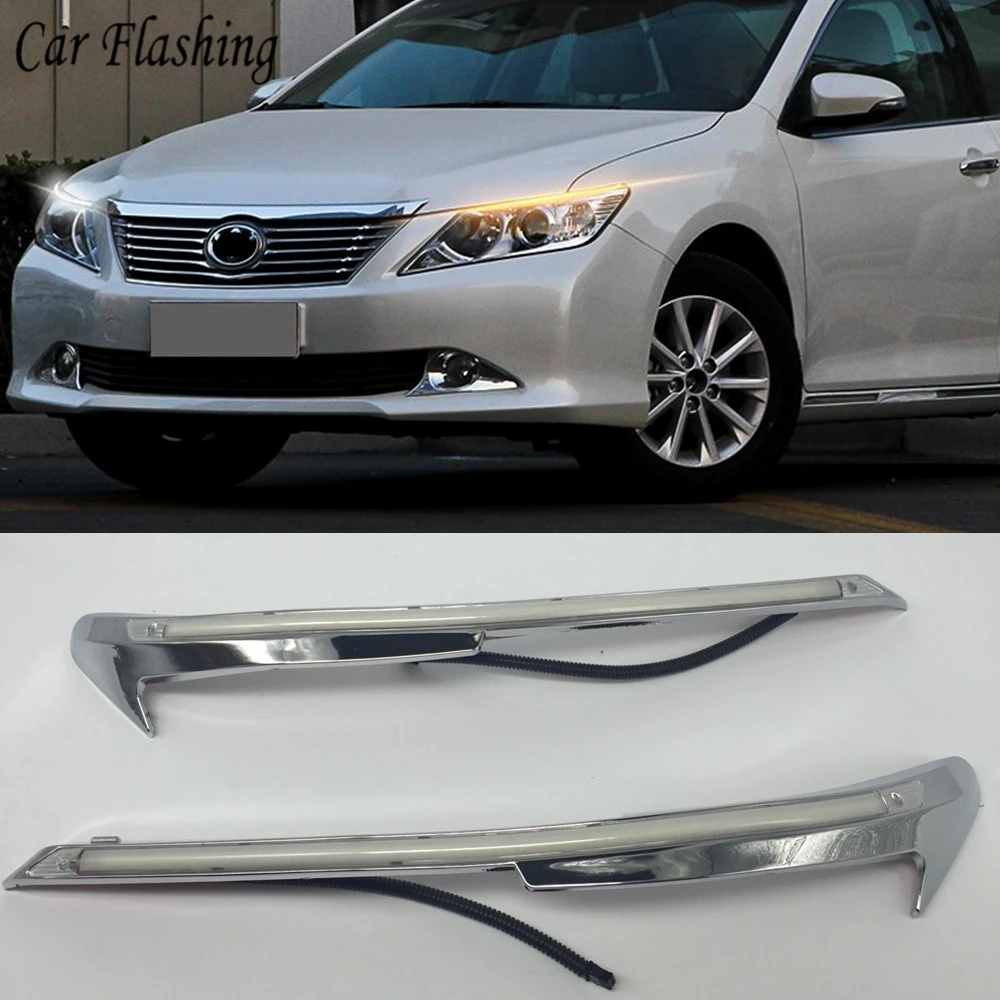 Дневные ходовые огни для бровей 1 пара дневсветильник DRL с желтым сигналом