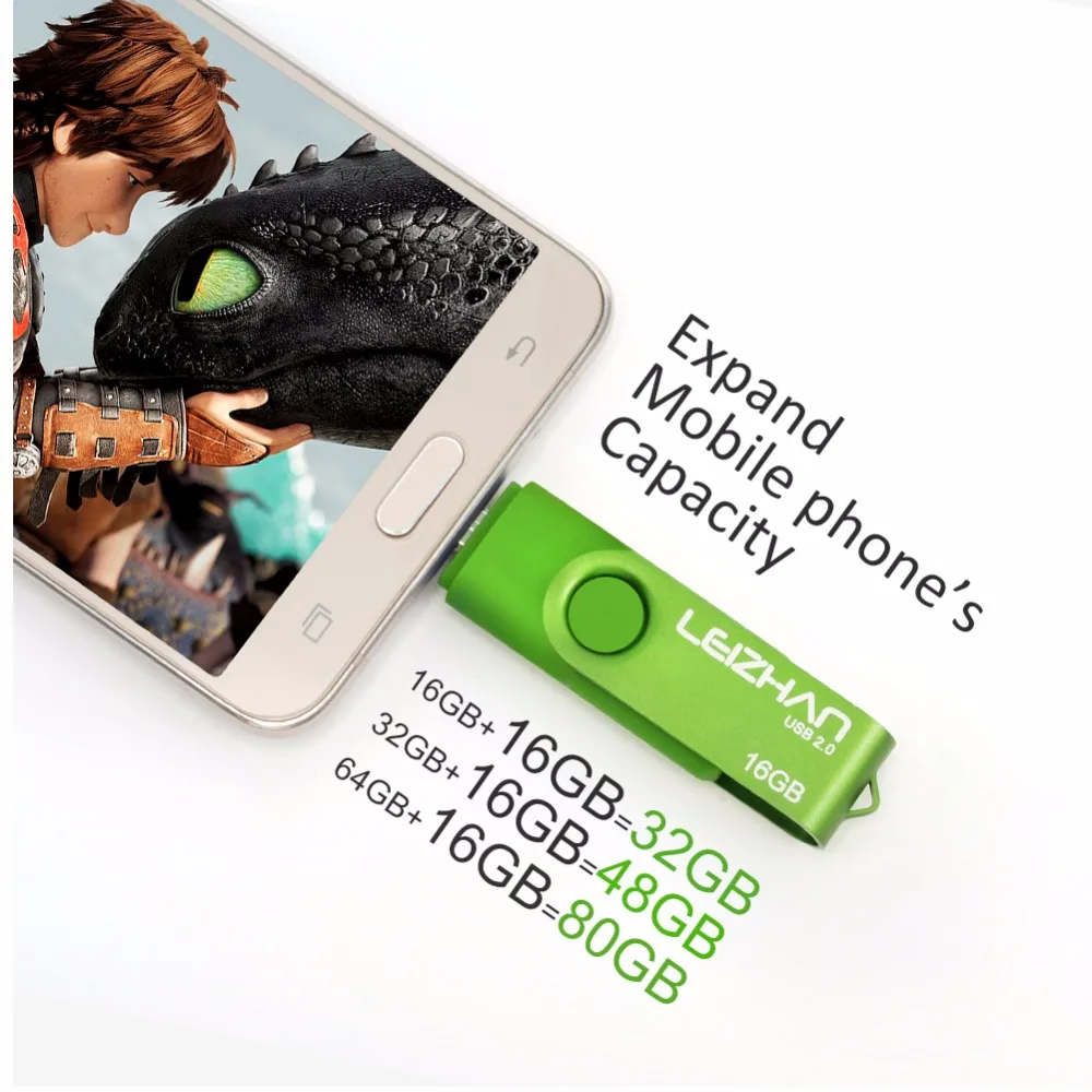 LEIZHAN otg usb флэш накопитель для Android/планшета/ПК 128 Гб 64 ГБ 32 16 8 4 карта памяти micro stick|USB