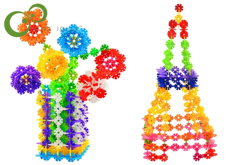 100 строительные блоки шт./пакет Снежинка игрушка для детей обучающая сделай сам