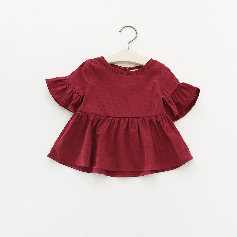 Футболки для девочек на весну и лето однотонные футболки с короткими рукавами