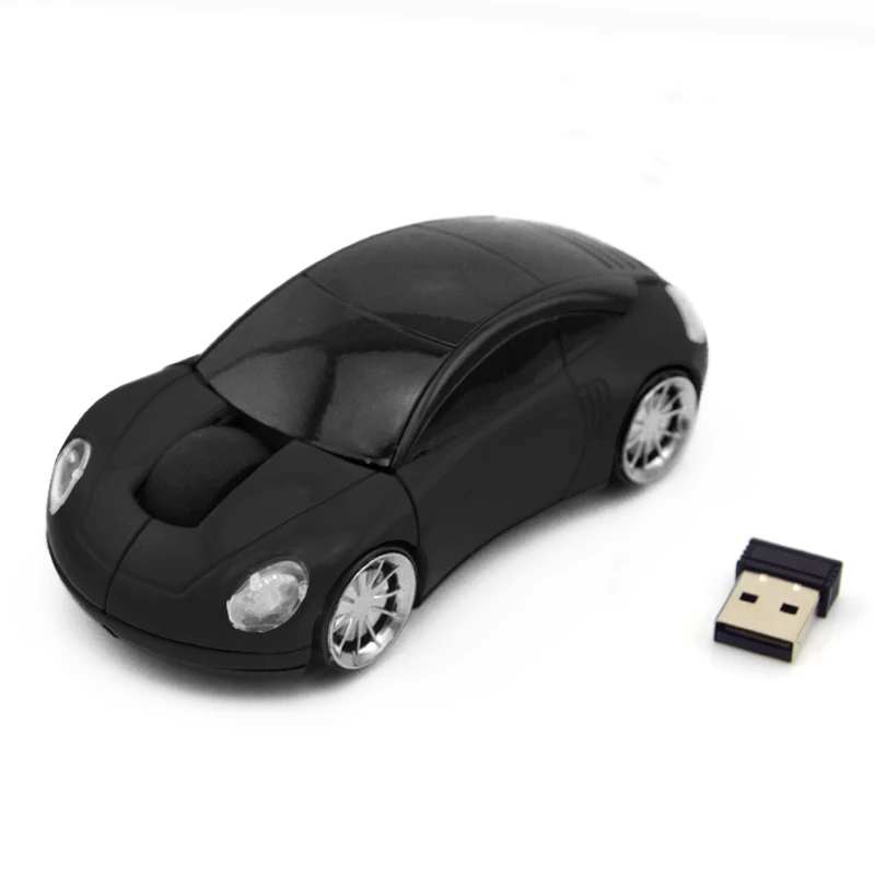 Черный Классная Автомобильная беспроводная мышь USB оптическая 1600 dpi приемник игровая 3D геймерская мышь для ноутбука ПК компьютера для Macbook - Цвет: Черный