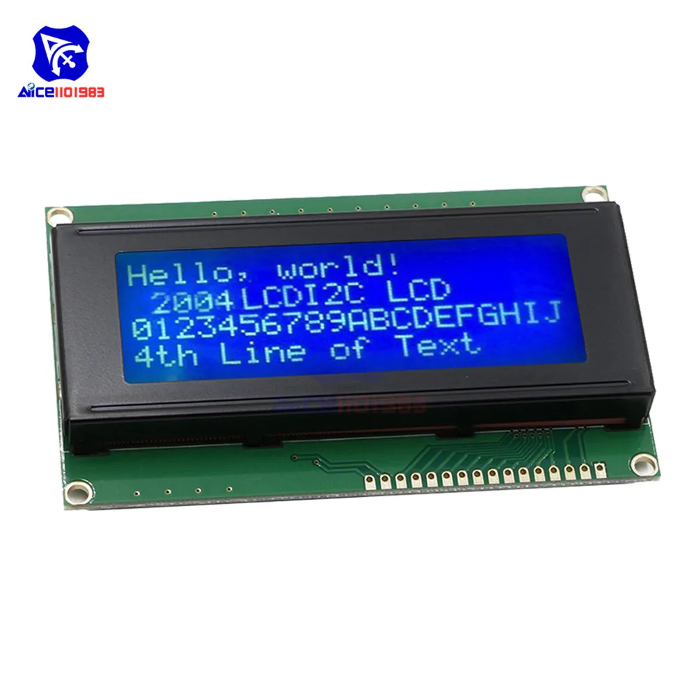 Синий 2004 20x4 ЖК-дисплей модуль для Arduino UNO Mega R3 - Цвет: Синий