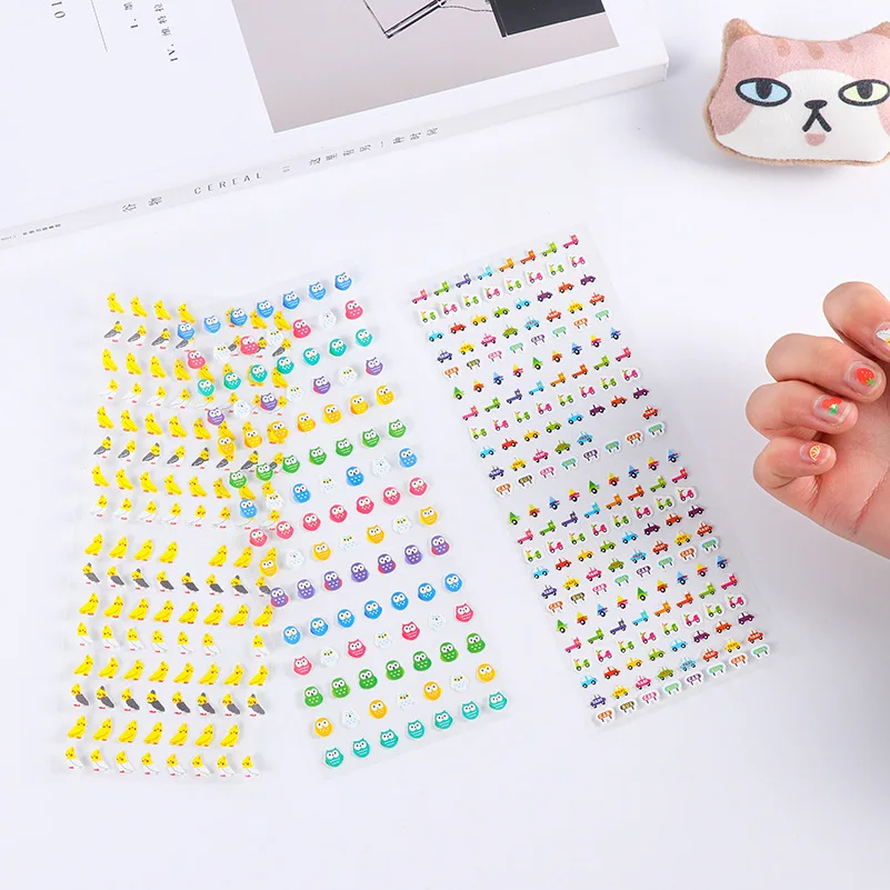 1 = 80 шт.! Стеклянный кролик прозрачный DIY стикер/мобильный телефон с мультяшками стикер/дневник ПВХ декоративные наклейки