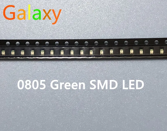 100 шт. ультра яркий 0805 SMD LED Зеленый Новый Свет 560-575NM 70-200MCD I (mA): 20ma | Лампы и освещение