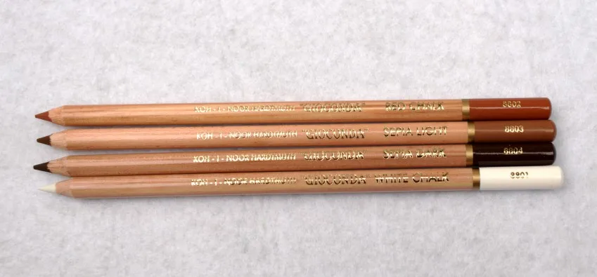 Карандаш ко и ноор Gioconda белый красный мелок Sepla светло голубой темно карандаш