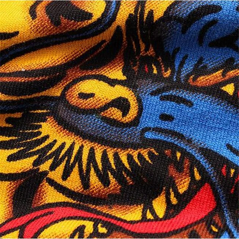 

Chinese elements dragon pattern printing fashion slim knitted sweater Autumn 2017 New soft comfortable quality sweater men M-3XL