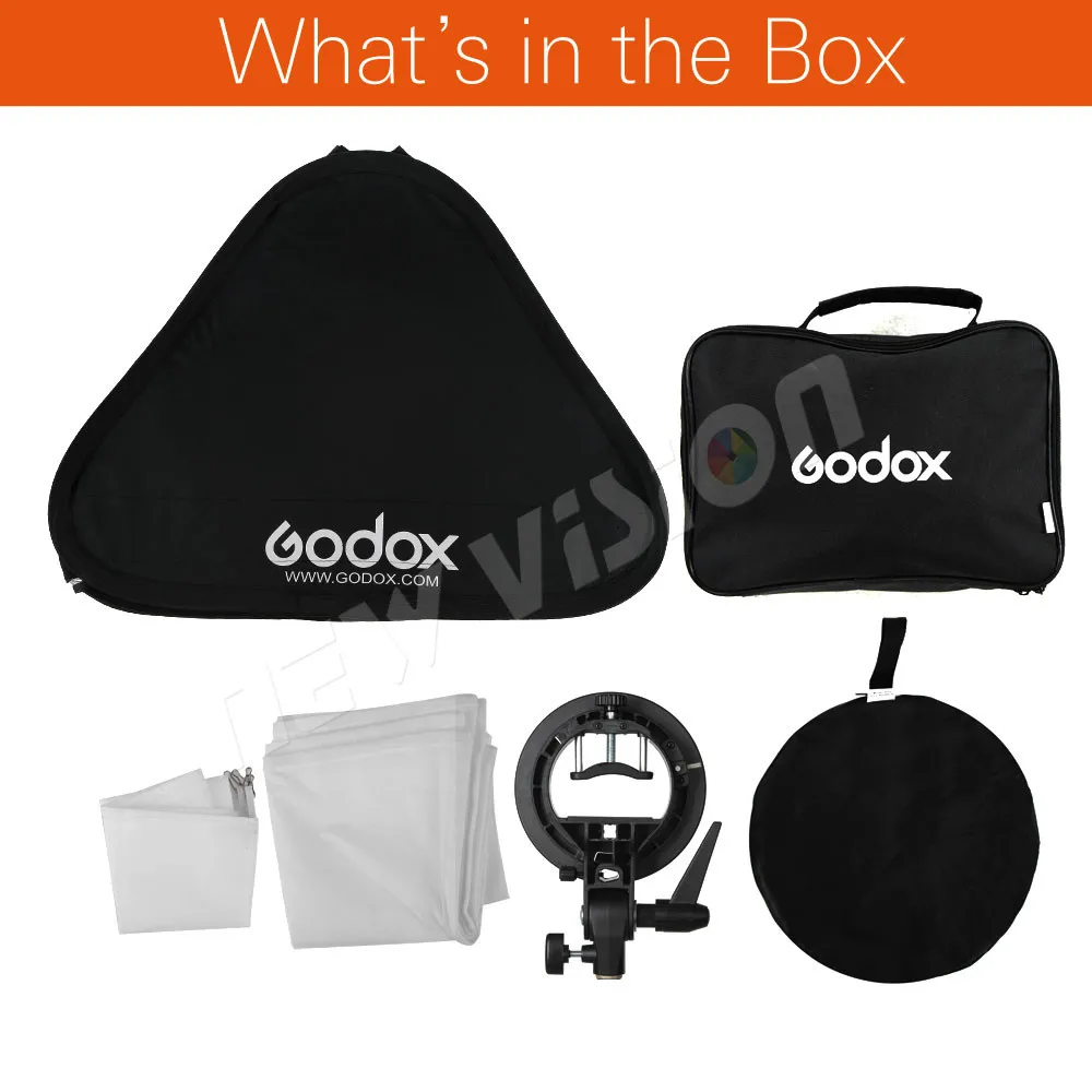 Софтбокс Godox для студийной съемки регулируемый кронштейн S-типа 40 см 50 60 80 |