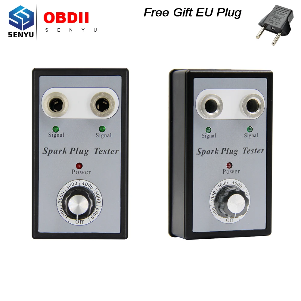 Двухотверстный автомобильный тестер свечей зажигания для анализатора зажигания бензиновых двигателей 12V с высоким качеством и EU-розеткой