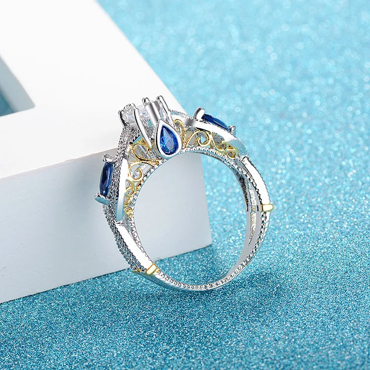 Seanlov модного серебристого цвета кольца для невесты женщин с прозрачными