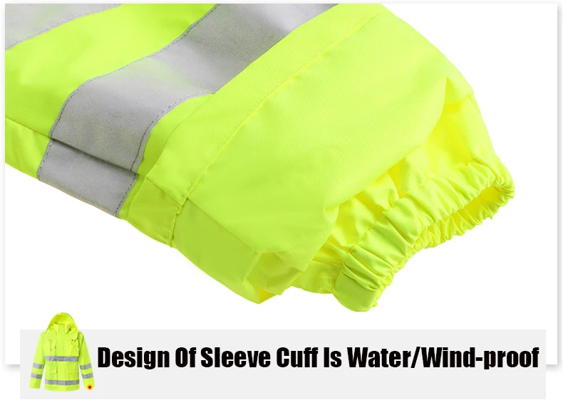 HI VIS Светоотражающий дождевик дорожное строительство экологическая форма плащ водонепроницаемая верхняя куртка с логотипом печать