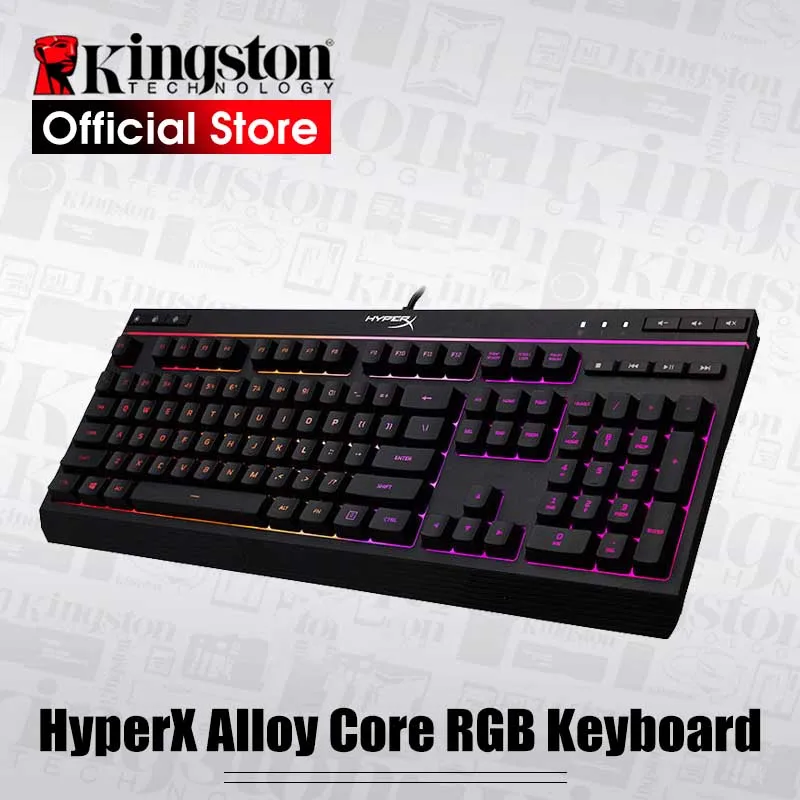 Игровая клавиатура KINGSTON HyperX из сплава с ядром RGB металлическая панель