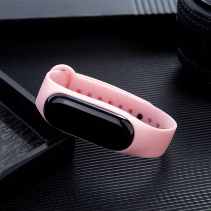 Для Xiao mi Band 4 3 ремешок для часов мягкий резиновый ремешок с пряжкой для Xiao mi Band mi 3 ремешок для часов horloges bandje - Цвет ремешка: Pink