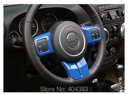 5 цветов бесплатная доставка накладка на руль для 2011 2016 Jeep Wrangler Jk Sahara Rubicon & Compass