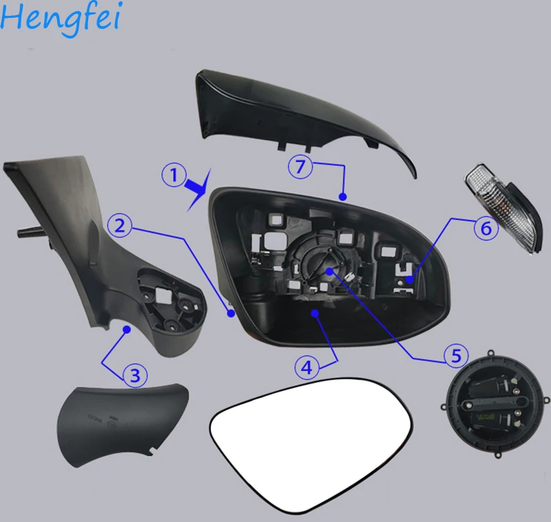Автомобильные аксессуары HengFei для Toyota Yaris 2012 ~ 2019 модели зеркало заднего вида в