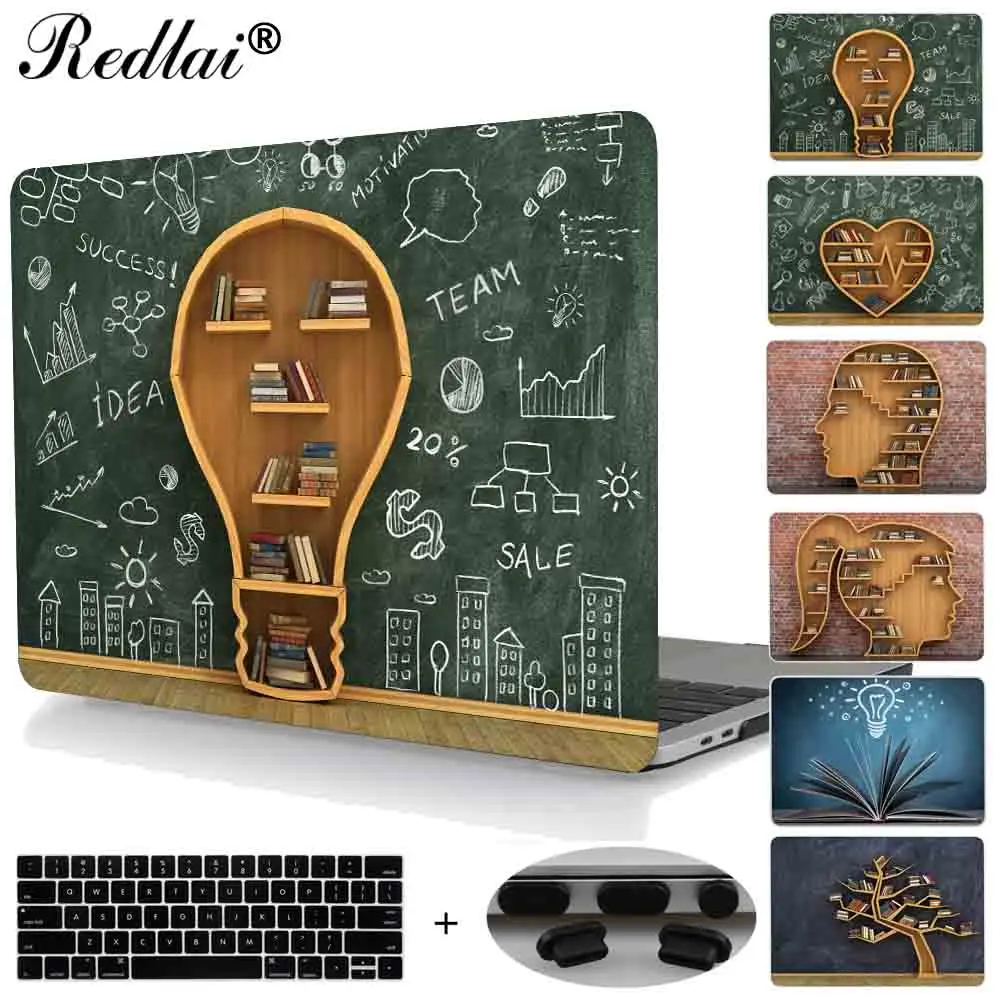 Для Macbook Air 13 Pro 15 Retina 12 чехол креативный книжный шкаф пластиковый жесткий для