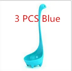 3 Blue ladles Специальные ковши кухонный инструмент корейский милый модный кухонные принадлежности белка в форме ковша антипригарная рисовая ложка - Цвет: 3 Blue ladles