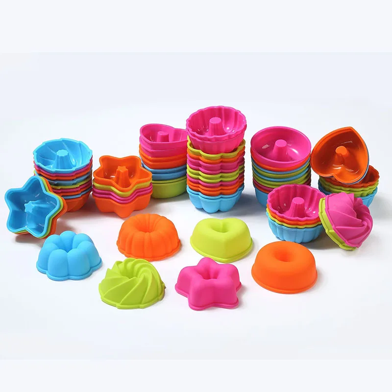 24 шт./компл. силиконовая формочка для пончиков инструменты выпечки чашки Маффин