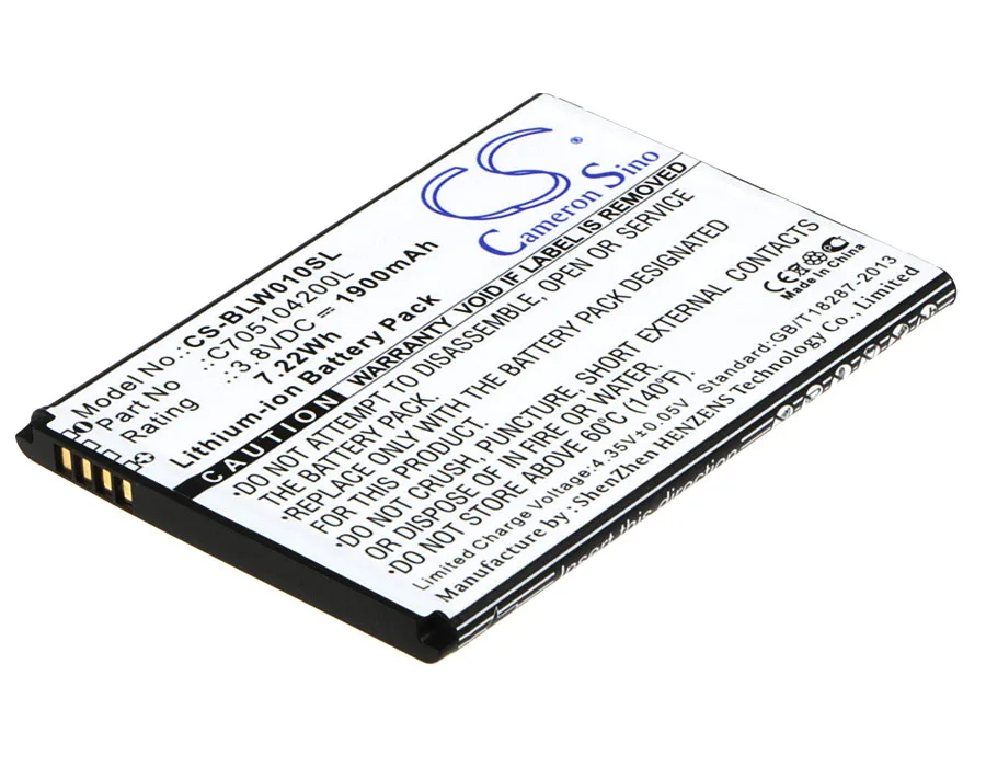 Аккумулятор Cameron Sino 1900 мАч C705104200L для BLU Studio Mini Lite 2 W010Q|1900mah battery|cameron sinobattery for |