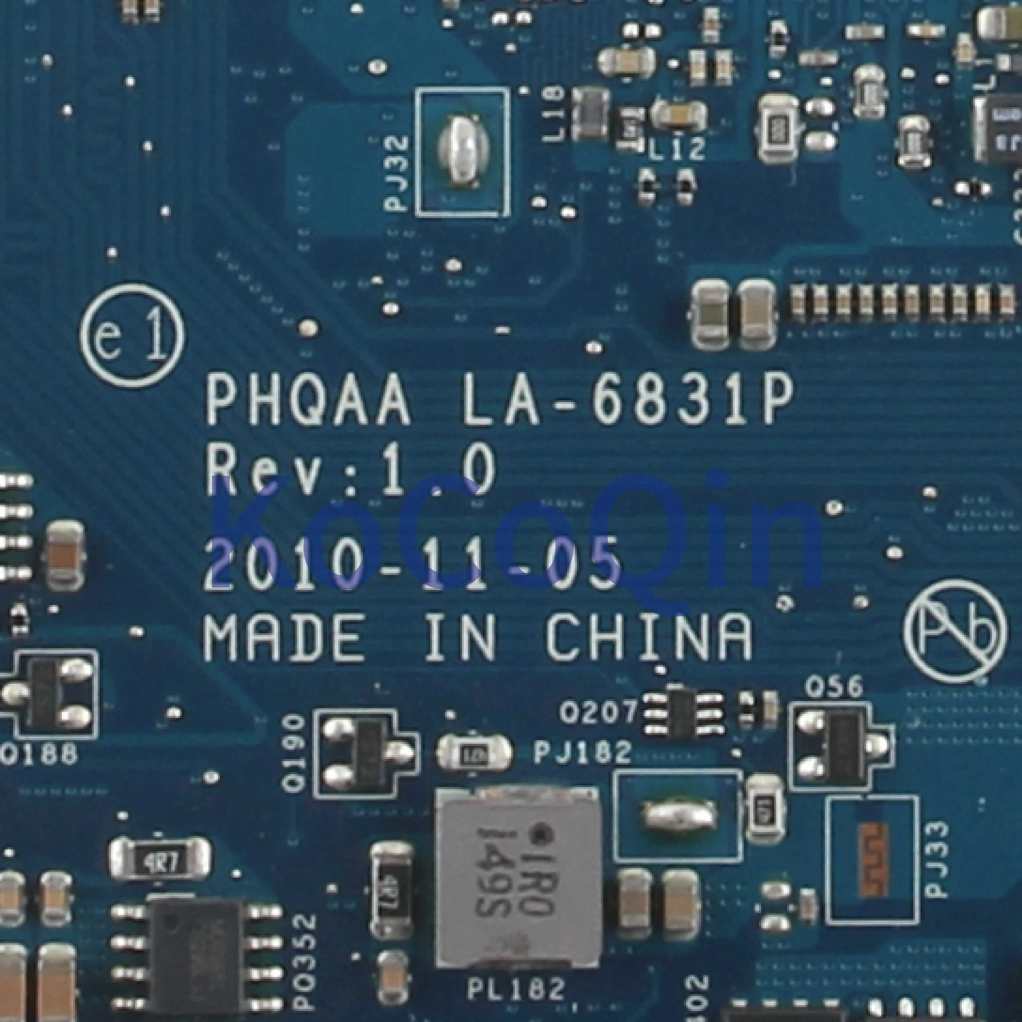 KoCoQin материнская плата для ноутбука TOSHIBA Satellite A660 A665 HM65 N12P-GS-A1 1G K000125700 PHQAA LA-6831P |