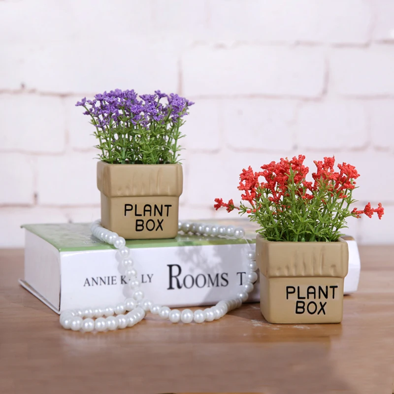 Гипсофила искусственная растение маленький горшочек для фотосессии реквизит