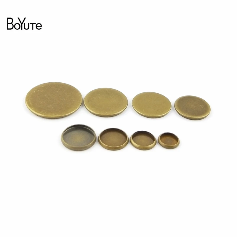 BoYuTe (100 шт./лот) Круглый Кабошон 8 мм 10 12 14 16 18 20 25 база из старинной бронзы Diy пустой