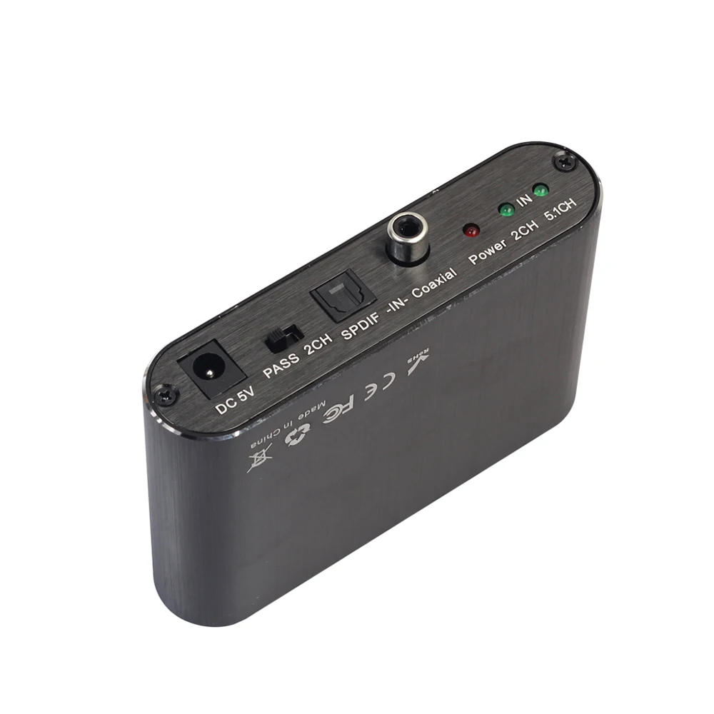 SPDIF 5,1 аудио Раш цифровой декодер звука конвертер AC3/DTS RCA конвертер передач объемный Раш оптический усилитель HD адаптер