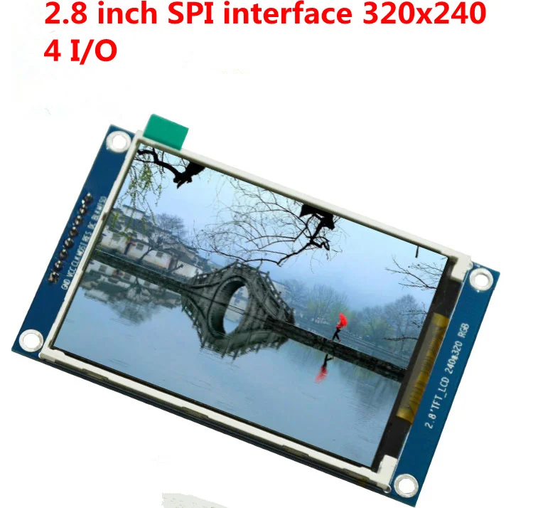 2,8 дюймовый TFT ЖК-модуль без сенсорной панели ILI9341 Привод IC 240(RGB)* 320 SPI интерфейс синяя плата 240x320 для raspberry pi uno r3