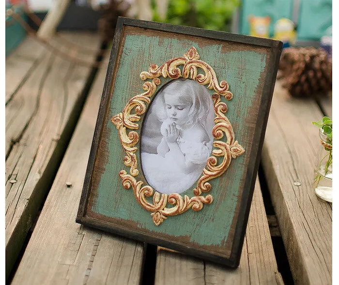 Винтажная фоторамка домашний декор из дерева Свадебные настольные настенные картины в рамках подарки на день рождения