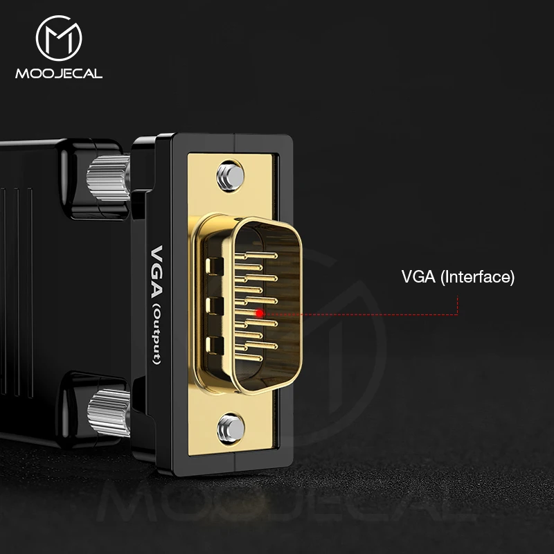 MOOJECAL для портативных ПК ТВ коробка проектор адаптер hdmi-vga цифровой к аналоговые