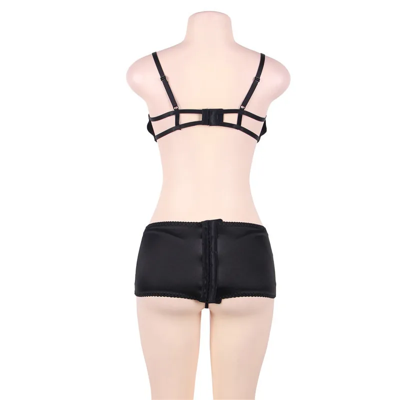 Горячие экзотические комплекты ночная рубашка открытый бюст 3XL 5XL кружевное