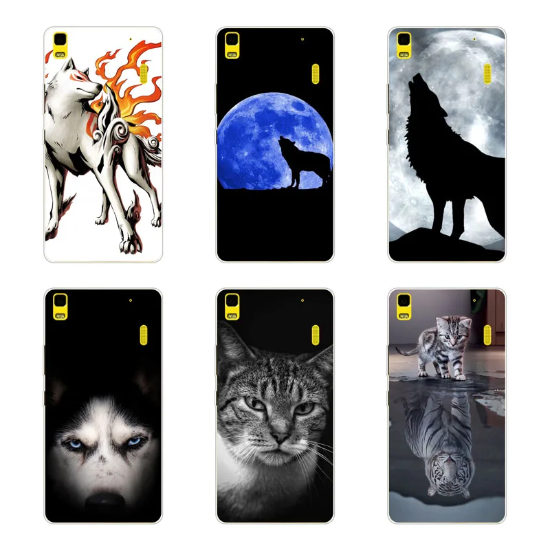 lenovo k3 note a7000 Case Silicon Wolf beast Painting Soft TPU Back Cover for Protect Phone cases shell |