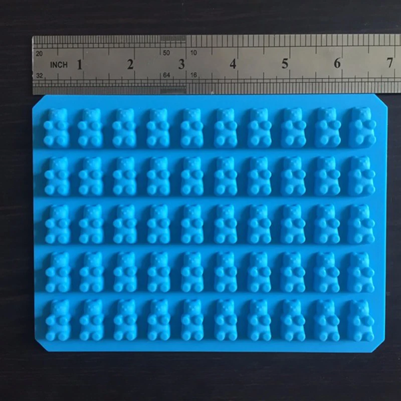 ДЕНЬ ВЕСЕЛО 2016 Мода Кухня Инструменты Плесень 1 Компл. 50 полости Силиконовые Gummy