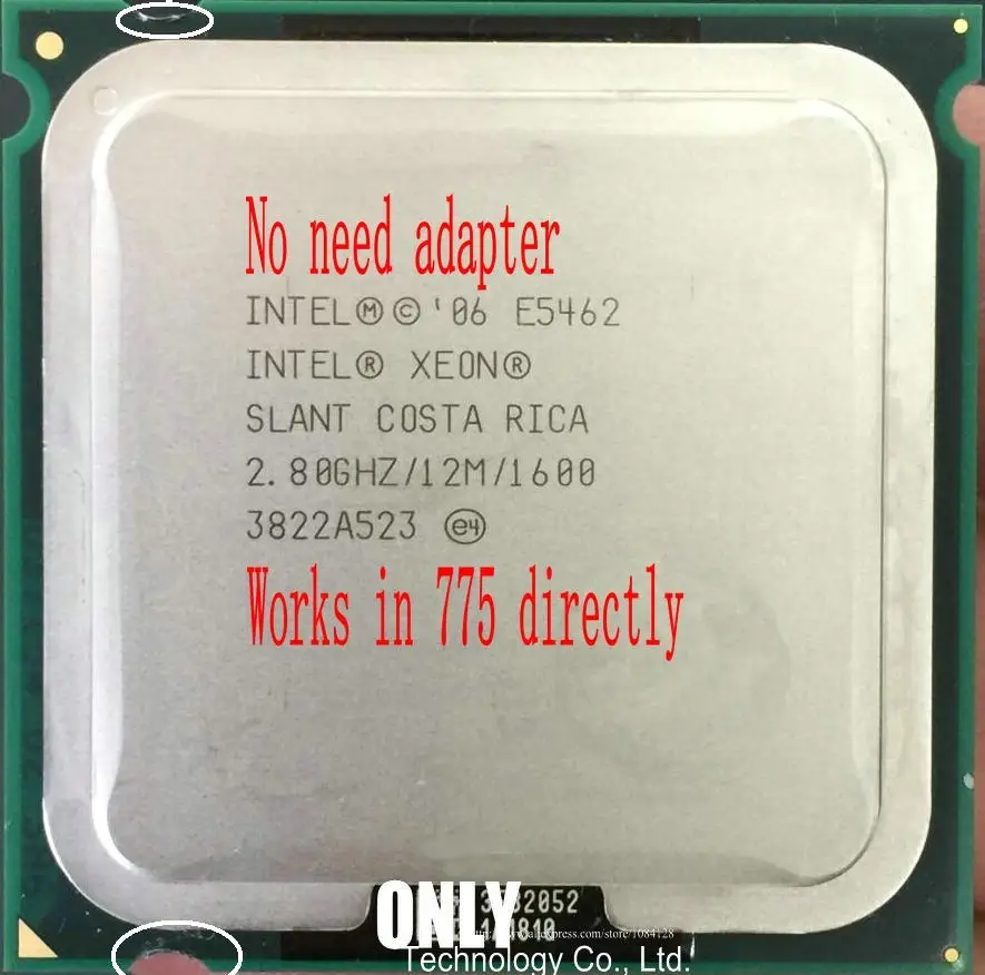 Процессор Intel Xeon E5462 SLANT CO процессор core работает на материнской плате LGA775 не