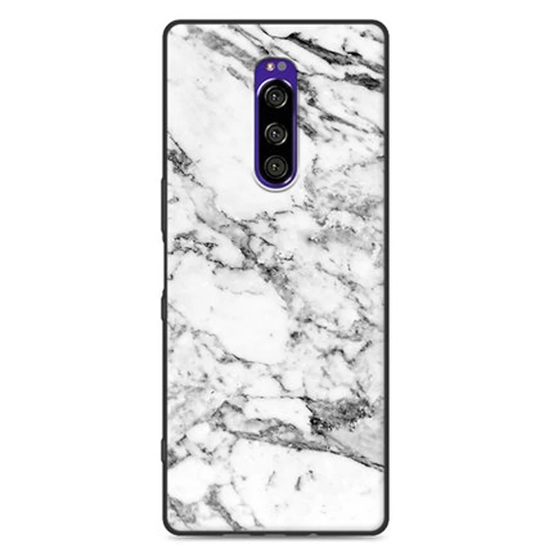 Для sony Xperia 1 чехол с деревянным камнем из мягкого силикона с узором TPU чехол для телефона sony Xperia 1 J8110 J8170 J9110 чехлы для sony 1