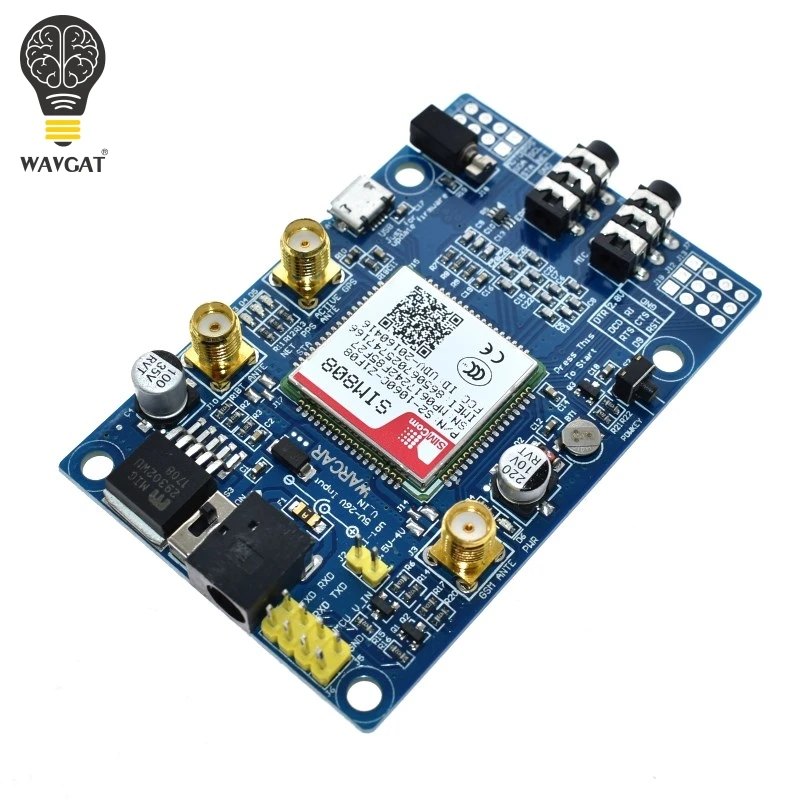 SIM808 модуль GSM GPRS GPS макетная плата IPX SMA с антенной Raspberry Pi Поддержка 2G 3G 4G SIM