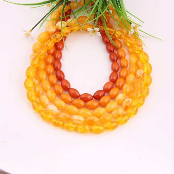 Высокое качество янтарь четки бусины имитация янтаря ожерелье для женщин и