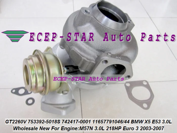 GT2260V 753392 742417 753392-0005 753392-0006 753392-0007 753392-0008 753392-0009 Turbo Turbocharger For BMW X5 E53 M57N 3.0L D |