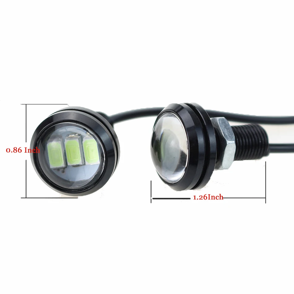 CARLITS, 2 шт., автомобильный DRL Eagle Eye Светодиодный дневной ходовой светильник, мотоциклетный винтовой светильник, водонепроницаемый 5630SMD автомобильный Стайлинг