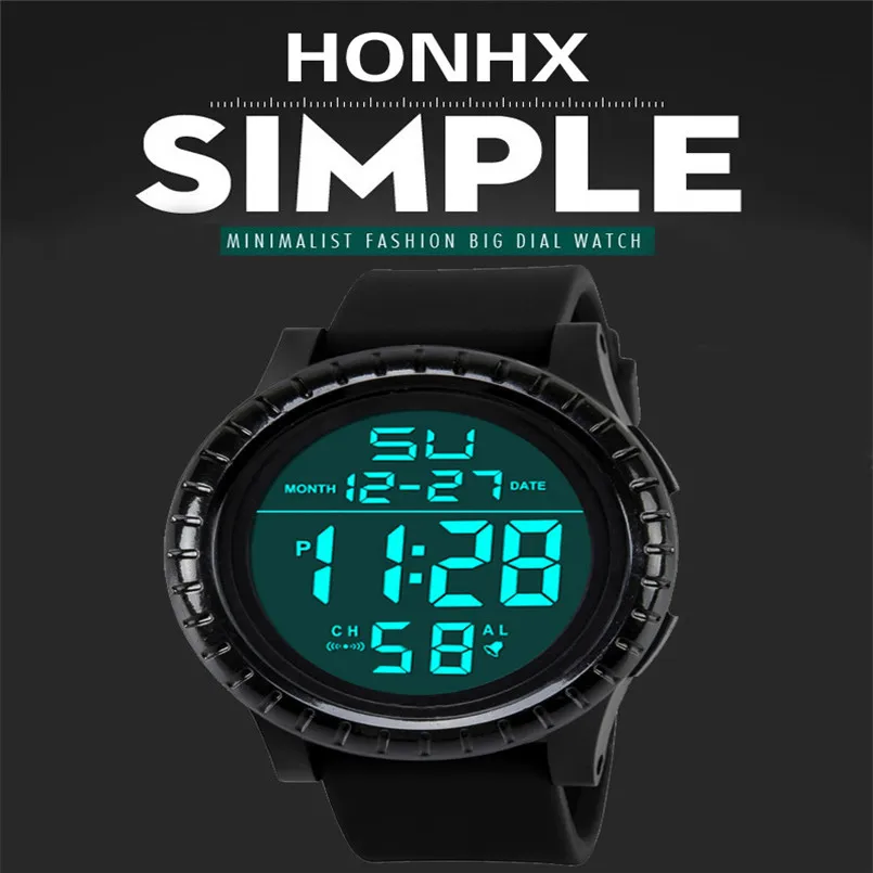 Montre homme sport 2018 digitale новые модные мужские светодиодные цифровые таймер обратного