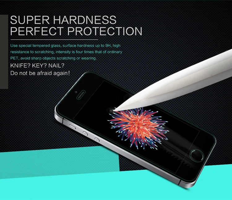 Оригинальное стекло Nillkin для iphone 5 5s se Amazing H + нанометр защита от взрыва закаленное