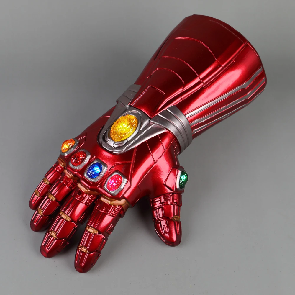 Новые перчатки IronMEn Infinity со съемными камнями и светодиодсветильник кой косплей