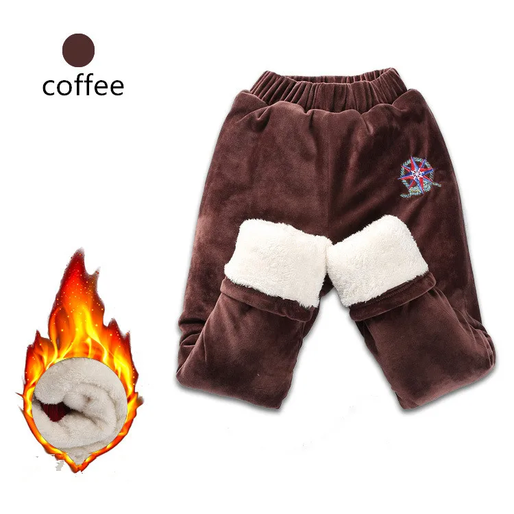 Детские штаны зимние Утепленные вельветовые брюки модные леггинсы теплые для