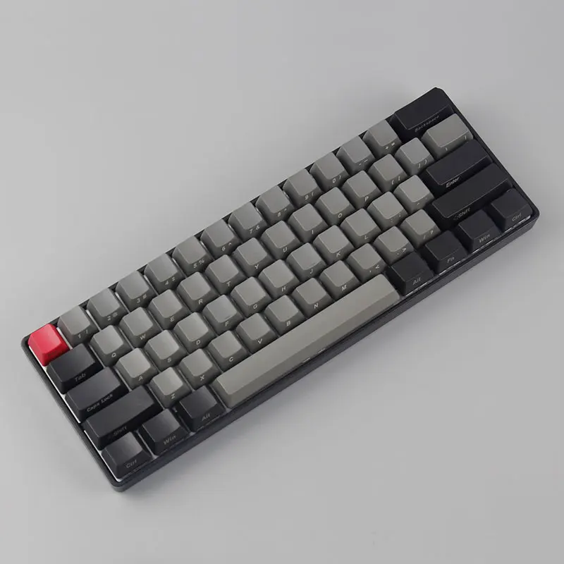 Бесплатная доставка боковая печать 60 OEM профиль толстые pbt брелки смешанные цвета