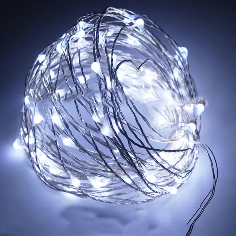 3M Copper Silver Wire LED String lights Waterproof Holiday lighting For Fairy Christmas Tree Wedding Party Decoration | Дом и сад