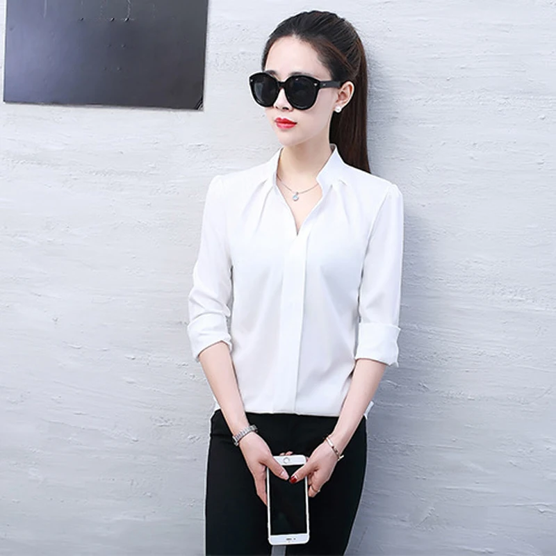 Women Tops And Blouses Summer Lace Chiffon Korean ladies Clothes White Blouse Women Shirts Mujer De Moda 2019 Blusas Femininas