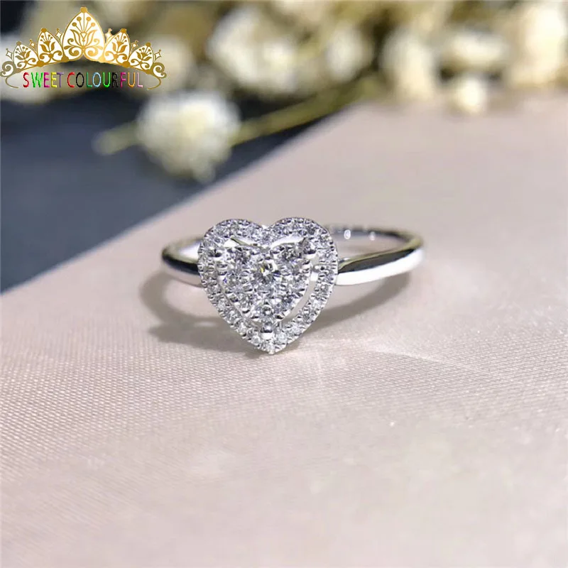 Wedding 100% Moissanite Diamond Ring Genuine 18K 750 White Gold D color VVS MO-008 Have a certificate | Украшения и аксессуары