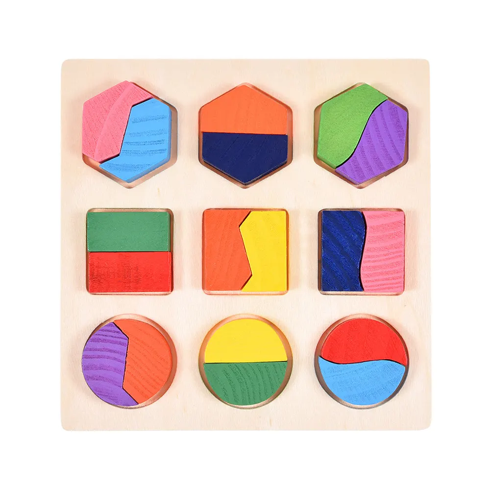 Puzzle toys Fulljion игра-головоломка Обучение Образование 3D деревянные игрушки популярные детские головоломки лабиринт монтессори игрушка занятая доска тизер детей - Цвет: Puzzle toys