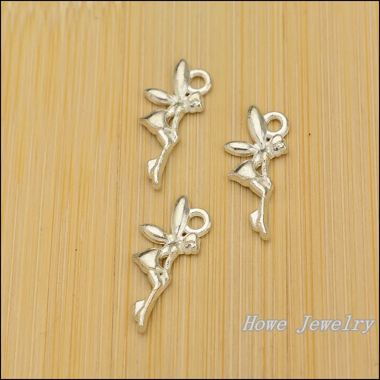 60 шт Качество Яркие Серебряные Эльфы/Ангел Очаровательная подвеска из сплава